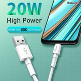  Cáp sạc nhanh Micro USB Baseus Mini White Cable cho Oppo/ Huawei/ Xiaomi/Samsung (4A/20W, VOOC, Quick Charge Micro USB TPE Cable) 