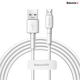  Cáp sạc nhanh Micro USB Baseus Mini White Cable cho Oppo/ Huawei/ Xiaomi/Samsung (4A/20W, VOOC, Quick Charge Micro USB TPE Cable) 