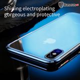  Ốp lưng trong suốt chống sốc viền si Crome màu Baseus Minju Case LV227 cho iPhone X ( Luxury Plating Hard Plastic PC Phone Case) 