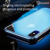 Ốp lưng trong suốt chống sốc viền si Crome màu Baseus Minju Case LV227 cho iPhone X ( Luxury Plating Hard Plastic PC Phone Case) 