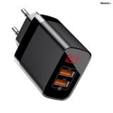  Bộ sạc nhanh PD3.0/QC 3.0 Baseus Mirror Lake PPS Digital Display Quick Charger (18W, 2 Ports,FCP/AFC/PPS/PD/QC 3.0 Full Quick Charge Protocol) 