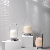  Đèn ngủ tiện dụng Baseus Moon-white Dimming Portable Lamp (Di động, Pin sạc 30 giờ hoạt động, 3000k/4000k/5000k độ sáng dễ chịu) 