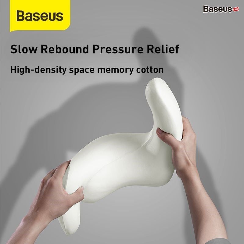  Gối mềm chữ U chống mỏi cổ, vai gáy Baseus Thermal Series Memory Foam U-Shaped Neck Pillow (with 2 Packs of Hot Compress Patches for Replacement) 