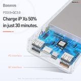  Pin dự phòng sạc nhanh Baseus Mulight PD/QC 3.0 Quick Charge cho Smartphone/ Tablet/ Macbook ( 20000mAh / 30000mAh, 18W / 33W PD  QC3.0 , 4*Port USB+ Type C in/out, LED Display) 
