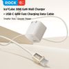  Combo Sạc Nhanh kèm Cáp C to C ROCK Ice²Cube 30W (GaN Charger, Metal Braided Cable Bundle) 