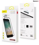  Kính cường lực chống bụi, chống trầy, siêu bền Baseus Cellular Dust Prevention cho iPhone 6/7/8/ Plus (0,3mm, 3D Curved-screen Full Coverage Tempered Glass ) 