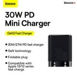  Củ sạc nhanh Baseus GaN3 1C 30W Quick Charger - Sạc nhanh, siêu nhỏ gọn (PD/QC/PPS Multi Quick Charge Support) 