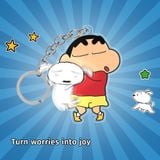  Móc Chìa Khóa ROCK Crayon Shinchan Acrylic (12 cái/Hộp) 