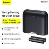  Thùng rác thông minh gắn lưng ghế Baseus Smart Cleaner Auto Car Trash Can dùng cho xe hơi (Kèm 2 cuộn / 60 túi rác, Cảm biến đóng mở nắp tự động) 
