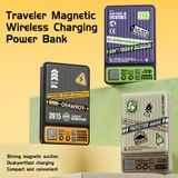  Pin Sạc Dự Phòng Không Dây Tích Hợp Nam Châm ROCK P90 Travel Series Magnetic Wireless Power Bank (10000mAh, 20W) 