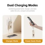  Pin Dự Phòng Kiêm Củ Sạc ROCK Crayon Shinchan with GaN 30W/20W Wall Charger 5000mAh (With Build-in Type-C Cable) 