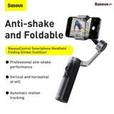  Tay cầm chống rung xếp gọn Baseus Control Smartphone Handheld Folding Gimbal Stabilizer (330g, 4500mAh, Bluetooth 4.0, Type C) 