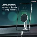  Đế giữ điện thoại bằng nam châm dùng trên xe hơi Baseus Hollow Magnetic Car Mount Holder (dán táp lô, chức năng giữ cố định dây sạc ) 