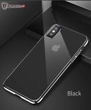  Ốp lưng trong suốt viền si màu Baseus Glitter Case LV237 cho iPhone X ( Ultra Thin Luxury Plating Plastic Case) 