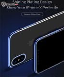  Ốp lưng trong suốt viền si màu Baseus Glitter Case LV237 cho iPhone X ( Ultra Thin Luxury Plating Plastic Case) 