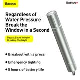  Búa phá kính thoát hiểm tích hợp đèn Flash cứu hộ Baseus Savior Window Breaking Flashlight 