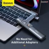  Bút Laser trình chiếu Baseus Orange Dot Wireless Presenter cho Laptop/ Macbook (100m. 2.4Ghz USB/Type C Receiver, Wireless Remote Control, Red Laser Pointer/ Presenter) 
