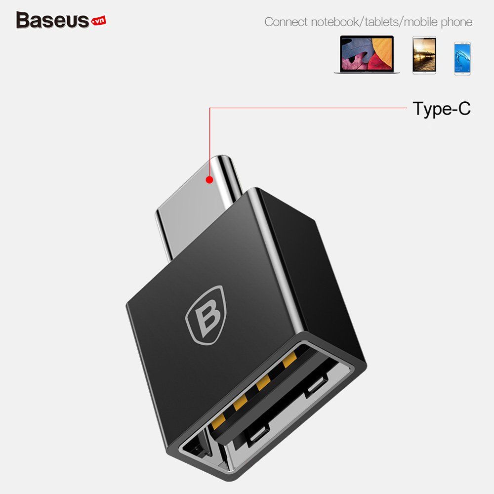  Đầu chuyển OTG USB Type C sang USB Full size Baseus 