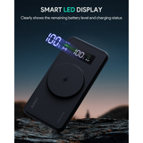 Pin Dự Phòng Aukey PB-WL01i 10000mAh 22.5W (Sạc Không Dây 15W, Smart LED Display, Tích hợp Stand) 