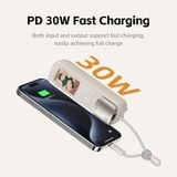  Pin Dự Phòng Kiêm Củ Sạc ROCK Crayon Shinchan with GaN 30W/20W Wall Charger 5000mAh (With Build-in Type-C Cable) 