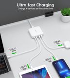  Củ sạc đa năng Choetech PD8008 GaN 100W 4 Ports (USBx2 + Type C x 2, Desktop Charger) 