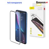  Kính cường 3D chống bụi, chống trầy, siêu bền Baseus Cellular Dust Prevention LV470 cho iPhone X/ XS/ XR/ XS Max (0,3mm, Curved-screen Full Coverage tempered glass ) 
