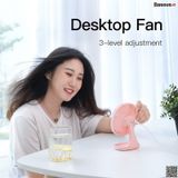  Quạt mini để bàn Baseus Baseus Pudding-Shaped Fan ( 3 mức tốc độ - Mini USB Air Cooling Fan Clip Desk Fan) 