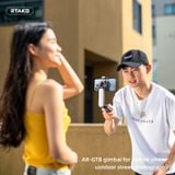  Gậy chụp ảnh tích hợp Gimbal chống Rung và Tripod cho điện thoại Rtako Q09 Mini Electric Gimbal Stabilizer (with Tripod, AR Detachable Light, Bluetooth Remote Control) 