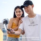  Gậy chụp ảnh tích hợp Gimbal chống Rung và Tripod cho điện thoại Rtako Q09 Mini Electric Gimbal Stabilizer (with Tripod, AR Detachable Light, Bluetooth Remote Control) 