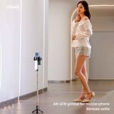  Gậy chụp ảnh tích hợp Gimbal chống Rung và Tripod cho điện thoại Rtako Q09 Mini Electric Gimbal Stabilizer (with Tripod, AR Detachable Light, Bluetooth Remote Control) 
