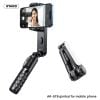  Gậy chụp ảnh tích hợp Gimbal chống Rung và Tripod cho điện thoại Rtako Q09 Mini Electric Gimbal Stabilizer (with Tripod, AR Detachable Light, Bluetooth Remote Control) 