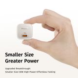  Combo Sạc Nhanh kèm Cáp C to C ROCK Ice²Cube 30W (GaN Charger, Metal Braided Cable Bundle) 