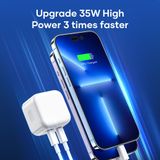  Củ Sạc Nhanh C+C ROCK T58 35W (Dual Type-C Port) 