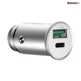  Tẩu sạc xe hơi hỗ trợ sạc nhanh VOOC Baseus Circular Metal PPS Quick Charger Car Charger ( 30W , VOOC , Aluminum Alloy) 