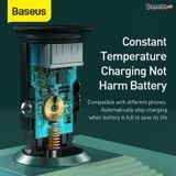  Tẩu sạc xe hơi hỗ trợ sạc nhanh VOOC Baseus Circular Metal PPS Quick Charger Car Charger ( 30W , VOOC , Aluminum Alloy) 
