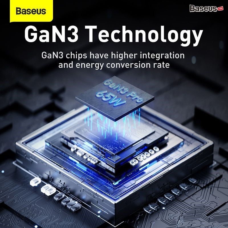  Bộ Sạc Nhanh Baseus GaN3 Pro Fast Charger 2C+U 65W  Baseus Xiaobai Type-C to Type-C 100W 
