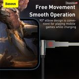  Cáp sạc Lightning đầu gâp chữ L Baseus Legend Series Elbow cho iPhone/ iPad (2.4A/480Mbps, LED/Elbow Design, USB to Lightning Fast Charging) 