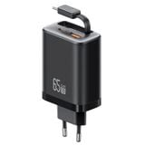  Củ Sạc Nhanh 2C+1A GaN USAMS CC300 65W (With Type-C Rectangle Built-in cable) 