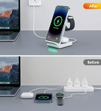 Đế Sạc Không Dây Từ Tính Qi 4-in-1 Choetech T608 15W (Detachable Watch Charger) 