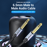  Dây cáp âm thanh chất lượng cao AUX Audio 6.35 VENTION BASHG (Cotton Braided, 1.5M, AUX Cable 6.35mm) 