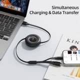  Cáp Sạc Đa Năng ROCK G16 3-in-1 USB to M+L+C 3.5A (1m, 480Mbps) 