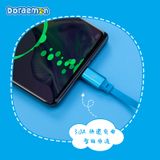  Cáp Dây Rút Đa Năng 3-in-1 USB to M+L+C ROCK Doraemon 3A (1M, 480Mbps, Retractable Data Cable) 