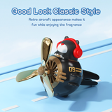 Máy Khuếch Tán Tinh Dầu Gắn Cửa Gió Xe Hơi ROCK Bear Aircraft Air Outlet Aroma Diffuser 