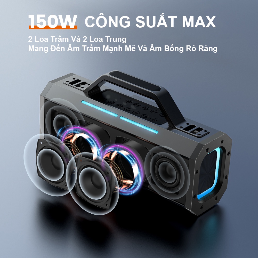 chube Loa SOUNARC K1 Karaoke Party Speaker kháng nước IPX6