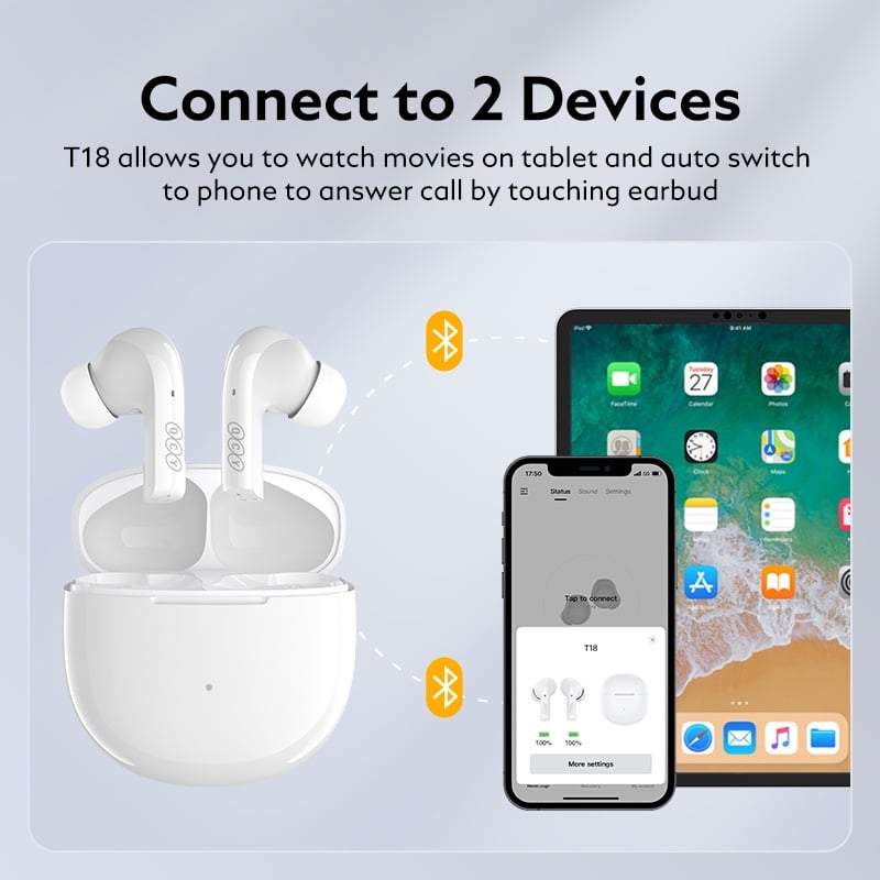  Tai Nghe Không Dây TWS QCY Melobuds (Bluetooth v5.2, 7H, IPX5, aptX) 