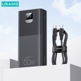  Pin Dự Phòng USAMS CD185 30000mAh 65W (Digital Display, Kèm cáp C to C 100W, PD/QC/FCP/AFC) 