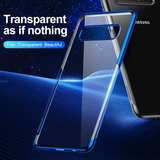  Ốp lưng Silicone dẽo trong suốt viền si Crome màu Baseus Shining Case cho Samsung Galaxy S10 / S10 Plus ( Soft TPU Silicone) 