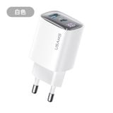  Củ Sạc Nhanh 2 cổng USB + Type C USAMS CC229 30W GaN Digital Display Fast Charger (2 Cổng A+C) 