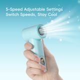  Quạt Cầm Tay Mini ROCK Crayon Shinchan Mini Handheld High-Speed Fan (5W, LED Smart Display, 6H, 9m/s Wind Speed, 5-Speed Adjustable Settings, 3000mAh, 17400RPM) 