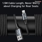  Cáp sạc Lightning tích hợp cổng chia USB 2 port Baseus Special Data Cable LV720 for Backseat (USB to iP+Dual USB, Cấp nguồn mở rộng cho ghế sau trên ô tô) 